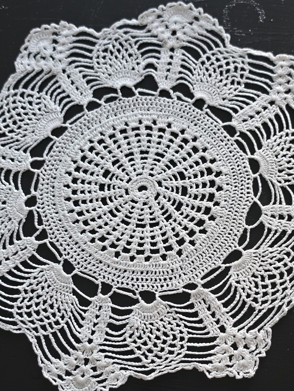 Elegant White Hand Crochet Doily